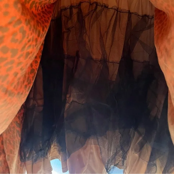 NWT Betsey Johnson x Torrid Mini Puff Sleeve Skater Dress Animal Print Size 3X - Picture 7 of 10